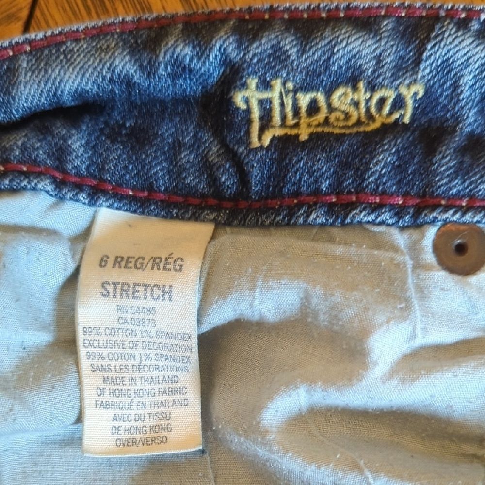 Y2K American Eagle Outfitters Classic Blue Jeans Lightly Distressed Hipster - Picture 2 of 14